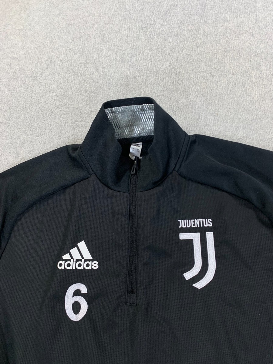 Juventus FC Half Zip Adidas Stitched Soccer Warmup Pullover (Men's