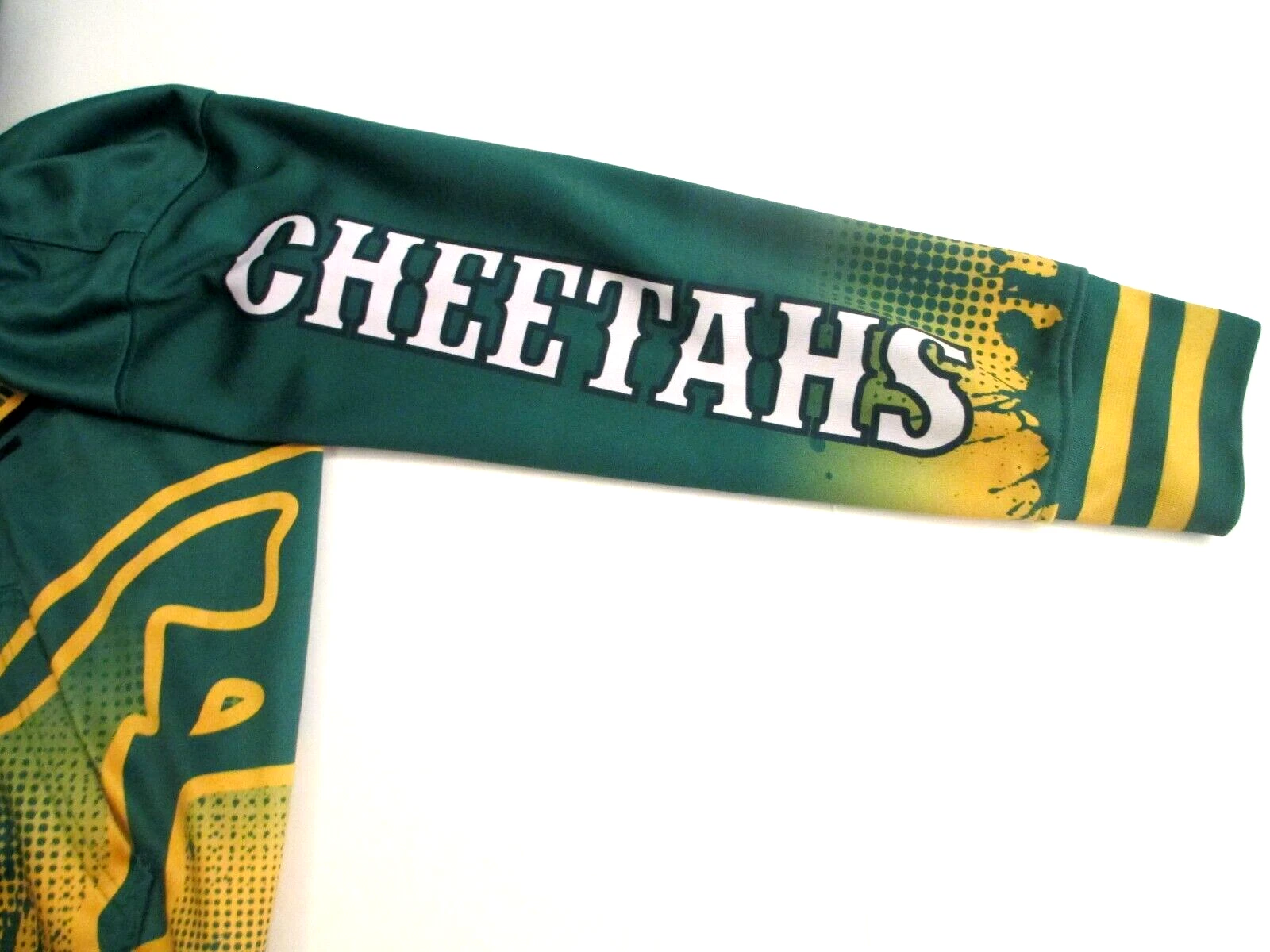 VETEMENTS Felpa con cappuccio Cheetahs Cross Country stampa grafica pullover riscaldamento pista giovane grande