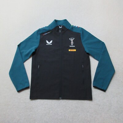 Castore Harlequins Jacket Womens UK 10 Black Full Zip Rugby Union Casual NWOT