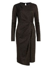 M S Collection Copper Metallic Wrap Dress size 8 NEW RRP 45 Party