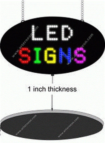 BRAND NEW "ICE" 27x15 OVAL SOLID/ANIMATED LED SIGN w/CUSTOM OPTIONS 24225 - Bild 2 von 3