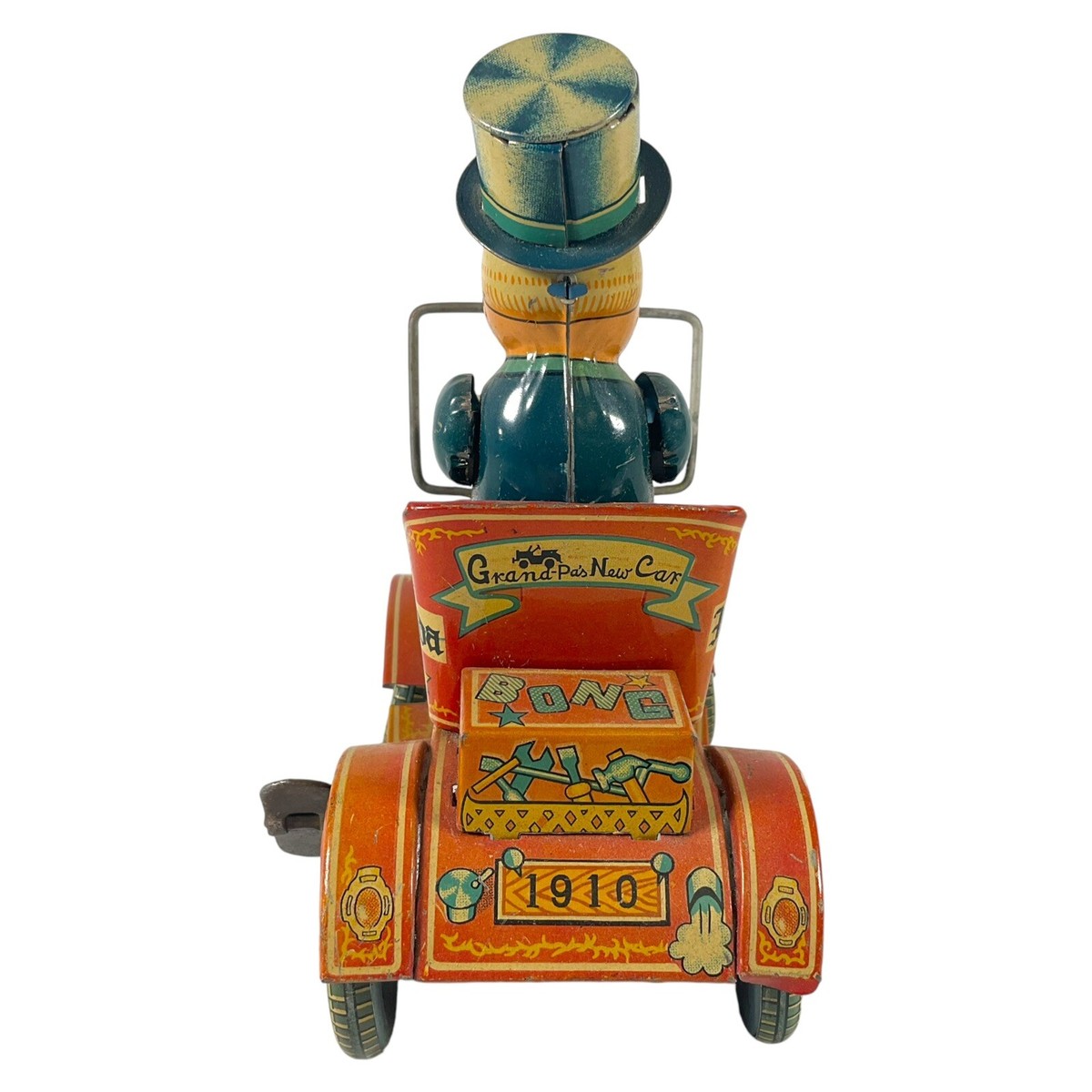 Tin Wind up JALOPY Grandpas New Car, JAPAN Made WORKS § | eBay