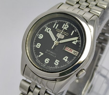 Seiko 5 Automatic 4227-00X0 Day Date Military Dial Vintage Men  s Watch