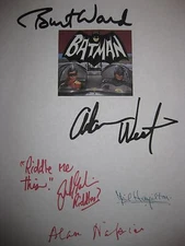 Batman Signed TV Pilot Script Adam West Burt Ward Frank Gorshin Alan Napier RPNT