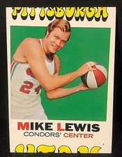 MIKE LEWIS 1971-72 Topps ERROR Miscut OddBaLL Card GEORGE STONE On Bottom RARE