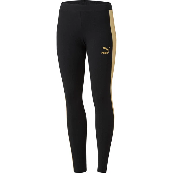 Puma leggings top black and gold