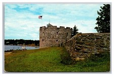 Pemaquid Beach ME Maine Fort William Henry 1692 Chrome Postcard Posted 1986