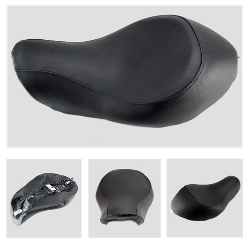 Front Driver & Rider Solo Seat For Harley Sportster Custom XL 883 1200 48 72 04+ - Picture 9 of 13
