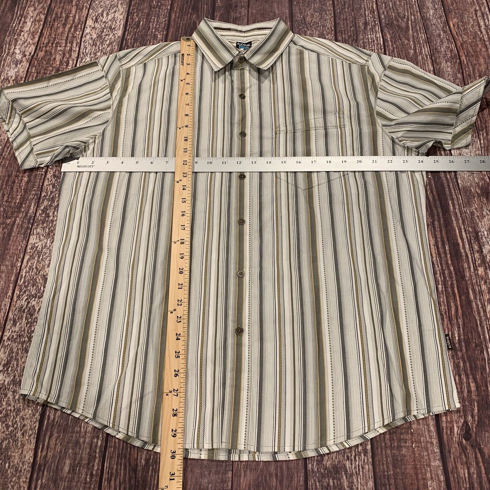 KUHL Suncel Mens Tencel Blend Button Striped Shor… - image 6