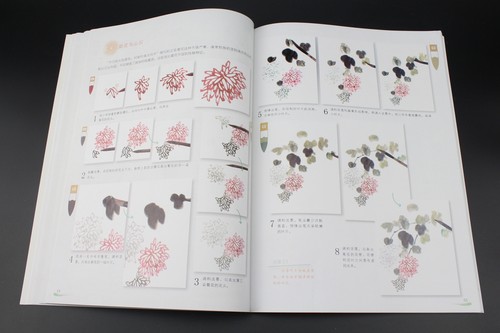 Libro de técnica de crisantemo de pintura china base de autoestudio Sumi-e cómo dibujar - Imagen 8 de 12