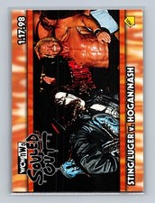 1999 Topps WCW NWO Stickers Sting/Luger v. Hogan/Nash S1