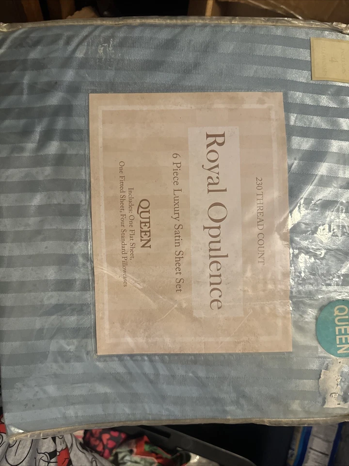 6-Piece Royal Opulence, Satin Luxory Queen Sheet Set, 230 Thread Count, Red - Image 2 of 2