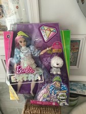 BARBIE Extra Doll 2 Shimmer Look Pet Puppy Curvy 15 Styling Pieces NEW Sealed