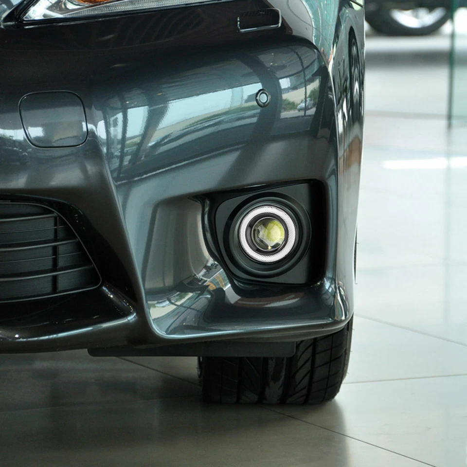 2x 3.5" Round COB LED Projector Fog Light Angel Eyes Halo Ring 7000K Super White - Image 4 of 4