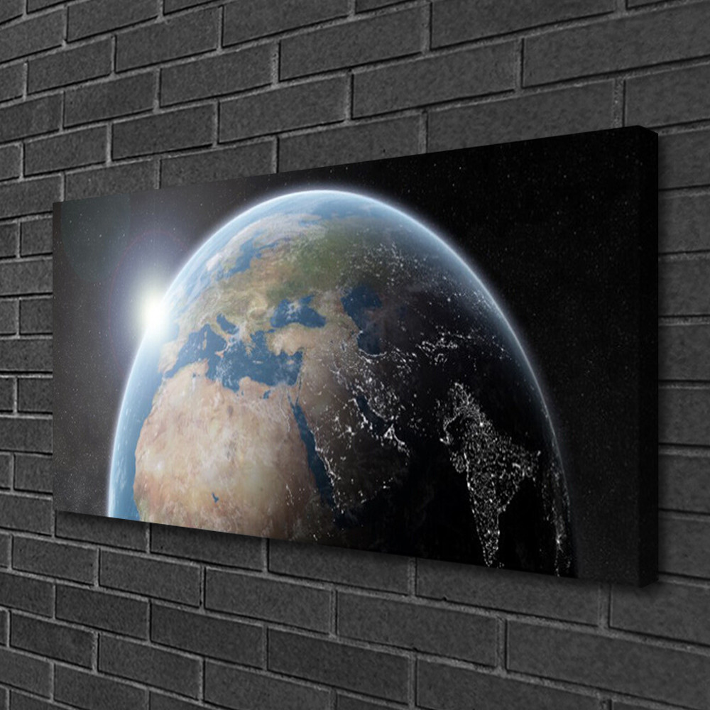 Tableau impression 100x50 univers globe photo sur toile murale moderne