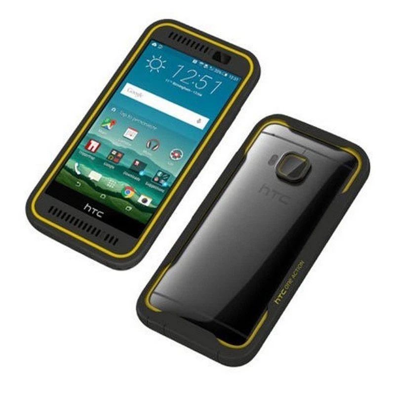 HTC CUSTODIA ORIGINALE IMPERMEABILE PER ONE M9 GIALLA NERA COVER HC-C1152  - Immagine 2 di 2