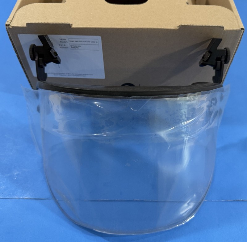 NEW BUSCH PROTECTIVE IMPACT VISOR W/ RUBBER LIP  STANDARD LENGTH  CAV-1PC  RIOT