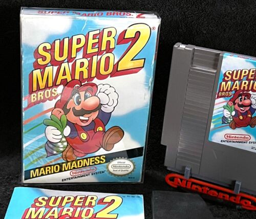 1988 SUPER MARIO BROS. 2 • BOXED • WORKING • VINTAGE NES NINTENDO VIDEO GAMES - Picture 5 of 14