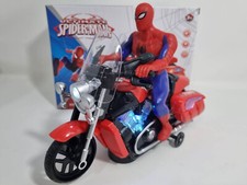 Ultimate Spiderman Figure & Motorbike Flashing Light & Music Sound Spider-Bike