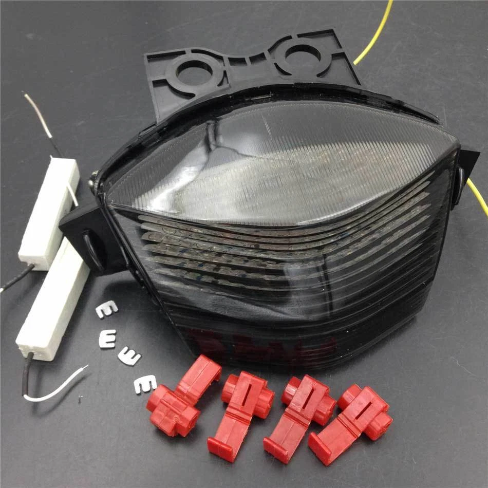 Rear LED Tail Brake Light for 2006 07 2008 Kawasaki Ninja 650R EX650 ER-6f Smoke - Image 3 of 4