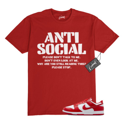 Dunk St Johns University Red White 2025 T Shirt Match AS