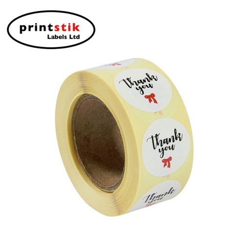 x100 Thank You Stickers For Your Purchase Business Labels Round Heart Wedding - Picture 54 of 73