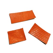 3X Violin Viola Bow Shaft Leather Grip Lapping Orange Color