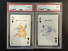 POKEMON SILVER PLAYING CARDS 3 OF SPADES #149 DRAGONITE PSA 10 + LUGIA PSA 9 ACE