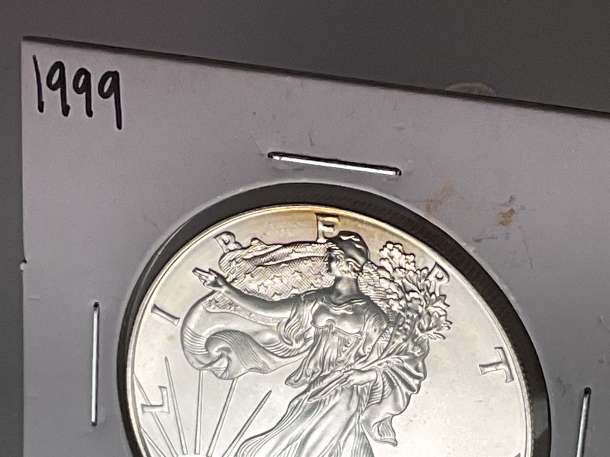 1999 American Silver Eagle, One Dollar Coin, US Mint 1 oz. Fine