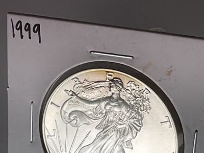 1999 American Silver Eagle, One Dollar Coin, US Mint 1 oz. Fine