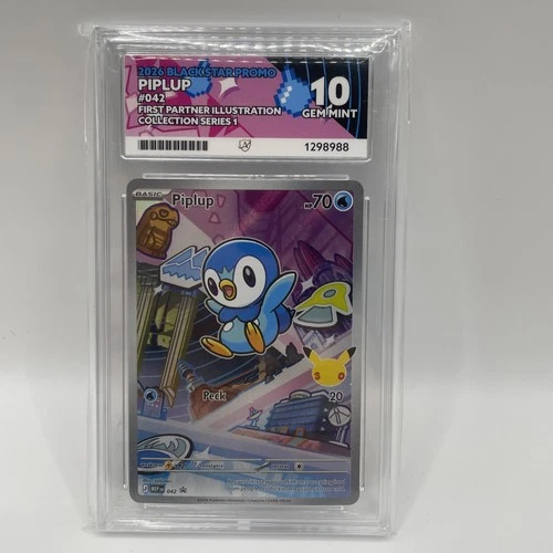 ACE 10 Piplup 042 - First Partner Illustration Promo Pokemon TCG (perfect Subs)