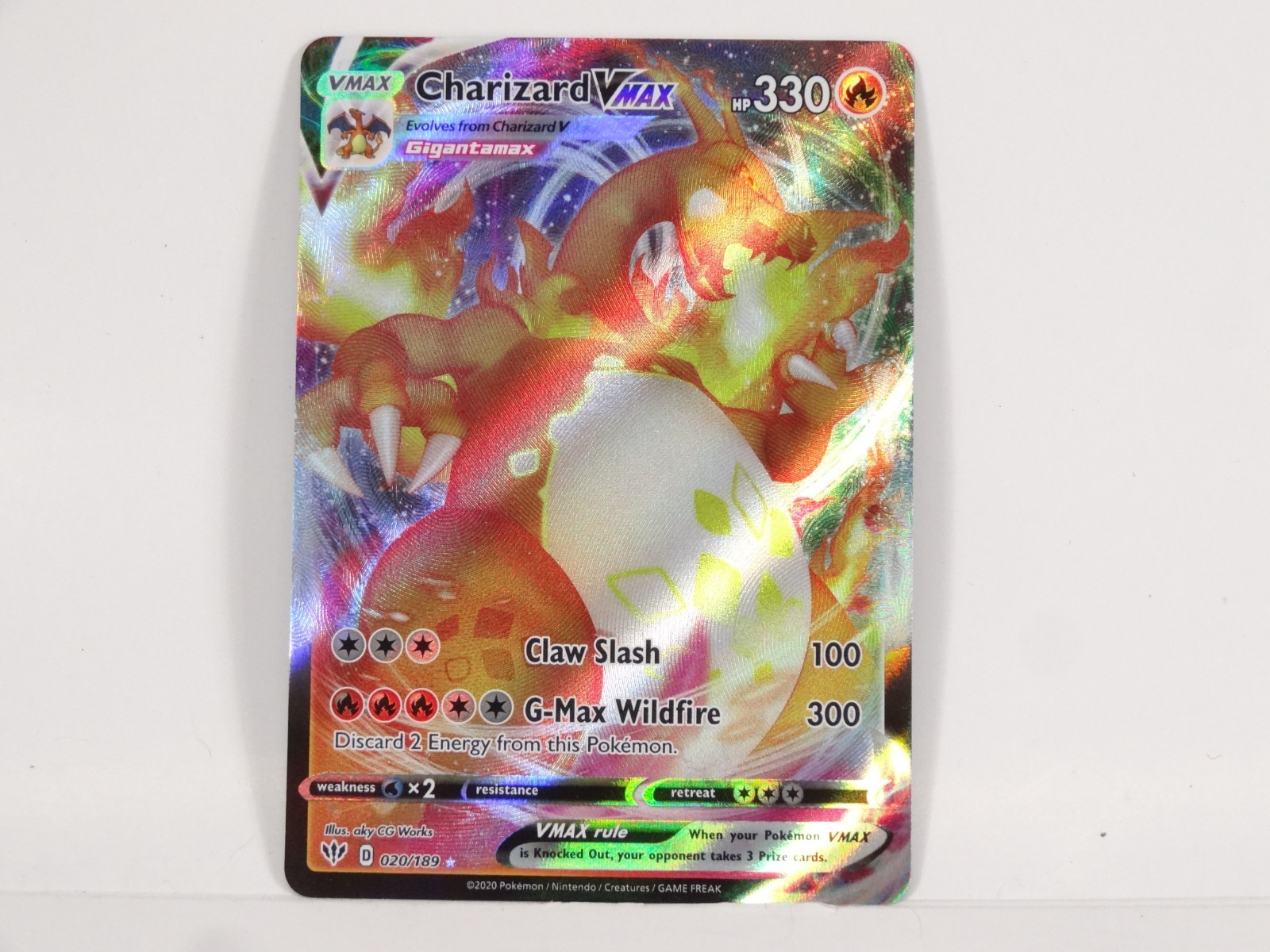 Charizard VMAX 020/189 Swsh03: Darkness Ablaze Holo LP
