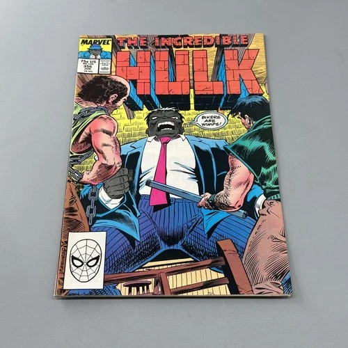 Vintage 1989 Marvel Incredible Hulk #356 June Direct Market Gray Hulk Comic