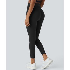 HALARA Seamless High Waisted Scrunch Butt Sculpt Leggings Black Compression Sz M