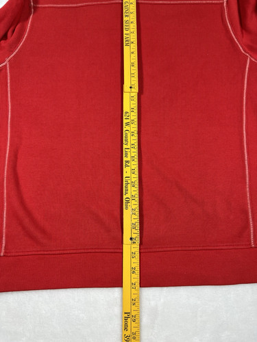 Tommy Bahama Relax Sweater Mens Large Orange Red 1/4 Zip Pullover Sweatshirt - Picture 6 of 6