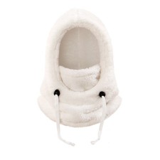 Children Winter Knitted Hat Warm Plush Cap with Ear Protection Scarf Hood UK