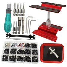 RC Car Repair Work Stand Repair Tool Set 360 Degree Rotation and 523 PCS RC 