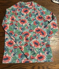 Mini Boden Colorful Flowers Rash Guard 9/10 Y