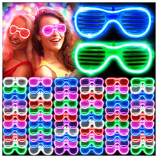 Byonebye 150 Pack Light Up Glasses6 Colors 3 Flashing Mode Led Glasses Bulk For