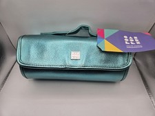 Caboodles Travel Roll Organizer teal metallic Storage Case