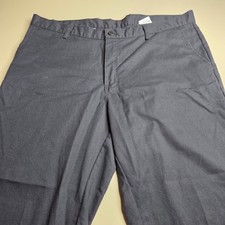 Genuine Dickies Straight Pants Mens 38X30 Black Cotton Flat Front Flex Slim Fit