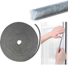 33Ft Weather Stripping Brush for Sliding, 0.35" Wide x 0.2" Door Seal self 