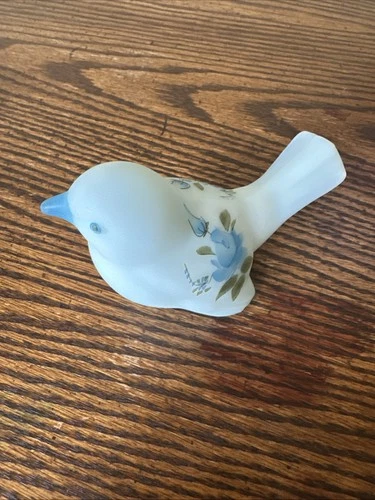 Fenton Hand Painted Glass Bird Figurine