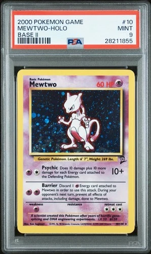Mewtwo Holo 10/130 PSA 9 - 2000 Pokemon Base Set 2 II