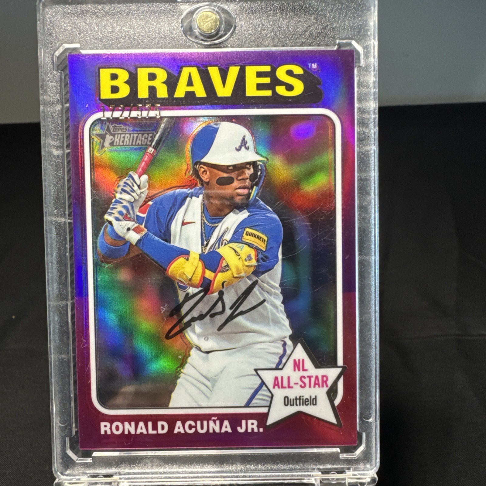2024 Topps Heritage #321 Ronald Acuna Jr Chrome Refractor 172/575 Braves