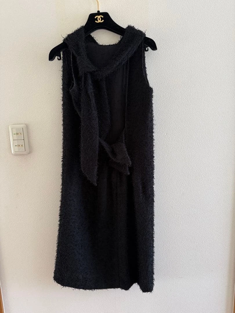 Chanel — Authentic Chanel Sleeveless Dress Size:38 Black good condition SK1723