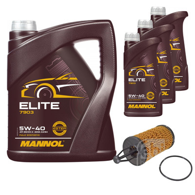 FEBI BILSTEIN Ölfilter 8L MANNOL Elite 5W-40 für Mercedes-Benz C-Klasse T-Model