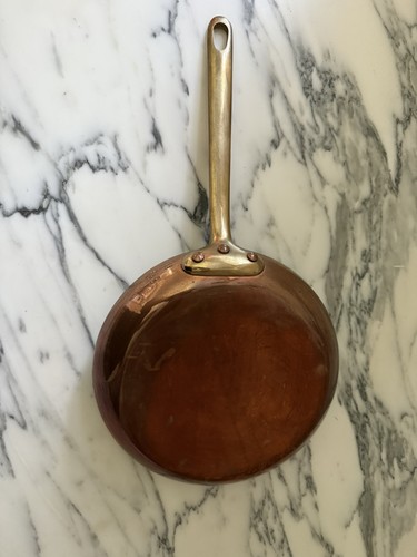 Williams Sonoma France 8.5" Copper Skillet Brass Handle Made In France