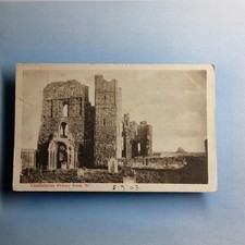 Lindisfarne Priorat Postkarte 1903 Holy Island Northumberland Ruinen