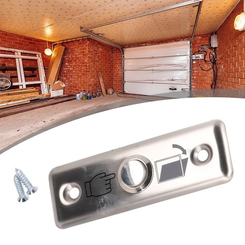 Silber Metall Tür Tor Öffner Schalter Taste Zugriff Kontrolle Türklingel Panel - Bild 12 von 19